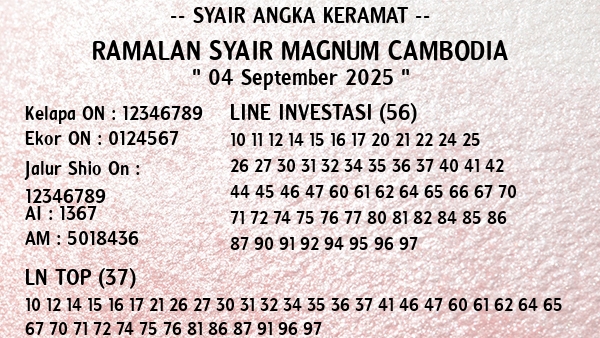 Prediksi Magnum Cambodia