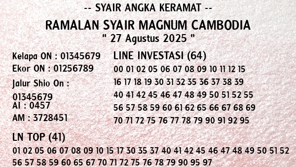 Prediksi Magnum Cambodia